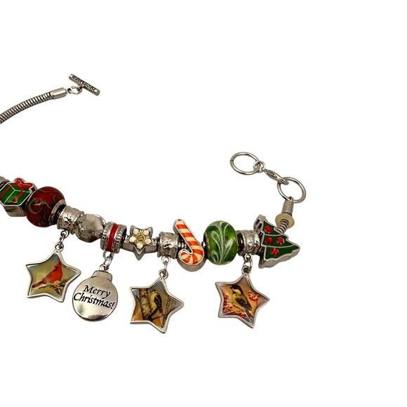 Willabee & Ward WW Charm December Toggle Bracelet Enamel Christmas - Picture 2 of 4